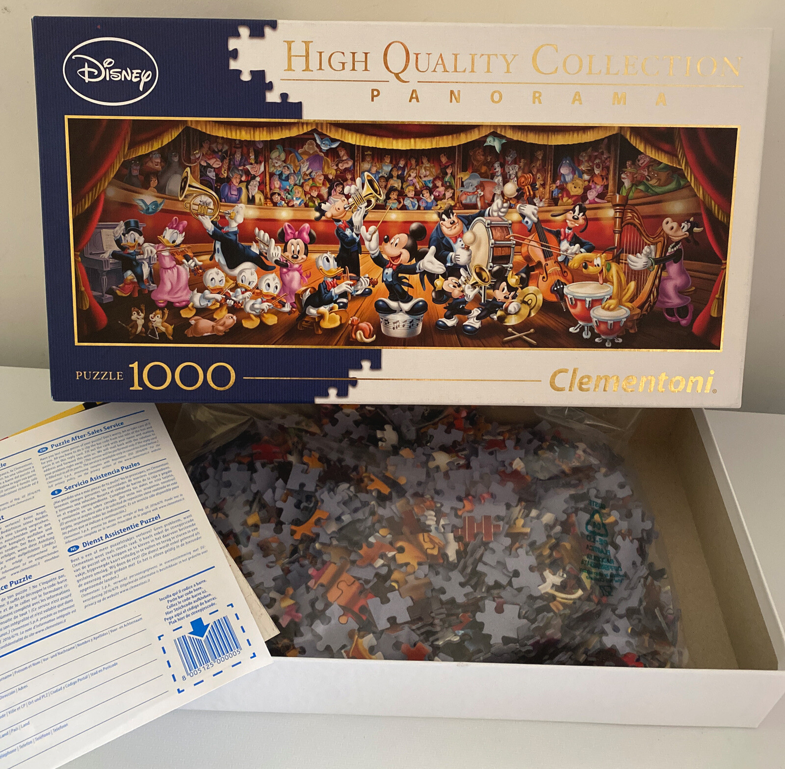 Disney Orchestra 1000 Pieces Panoramic Jigsaw Puzzle Clementoni Mickey & Friends