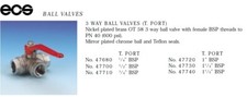 MARINE 3 Way Ball Valves (T.PORT)