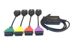 Cavo Diagnostica Auto Italiane Fiat Alfa ELM OBD + 4 Adattatori FIATECUSCAN