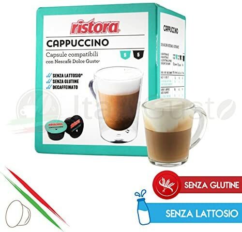 40 Capsule Compatibili Nescafè Dolce Gusto Ristora Cappuccino Senza LATTOSIO (10cps. * 4 Scatole - Foto 6