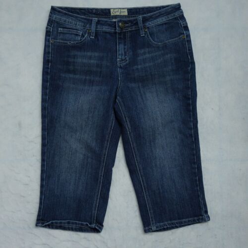 Earl Cropped Jeans Women's Sz 10 Blue Denim Mid Rise Cotton Stretch Regular Fit