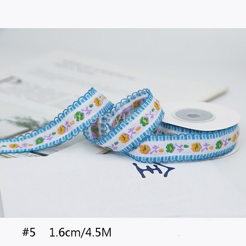 Country Style Flower Leaf Fruit Embroidery Ribbon - 1/1.2/1.5/2.5cm Widths - Picture 8 of 53