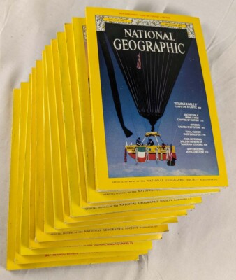 1978 National Geographics Full Set of 12 issues January-December With All 5 Maps