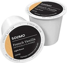 Brand Solimo Light Roast Coffee Pods French Vanilla Flavored 100 Count