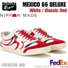 Onitsuka Tiger MEXICO 66 DELUXE White/Classic Red 1181A370 100 UNSX NEW 