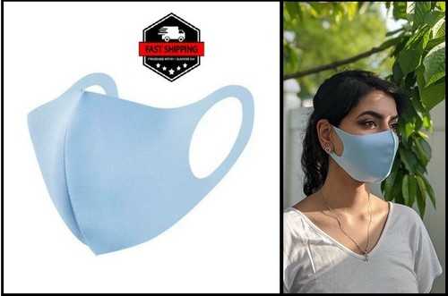 10 - Pack - Blue Fashion Face Mask Cover Unisex Washable Reusable Free shipping - Picture 2 of 11
