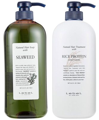 LebeL Natural Hair Soap With (Seaweed 720ml) & Treatment With(Rice Protein 720g)