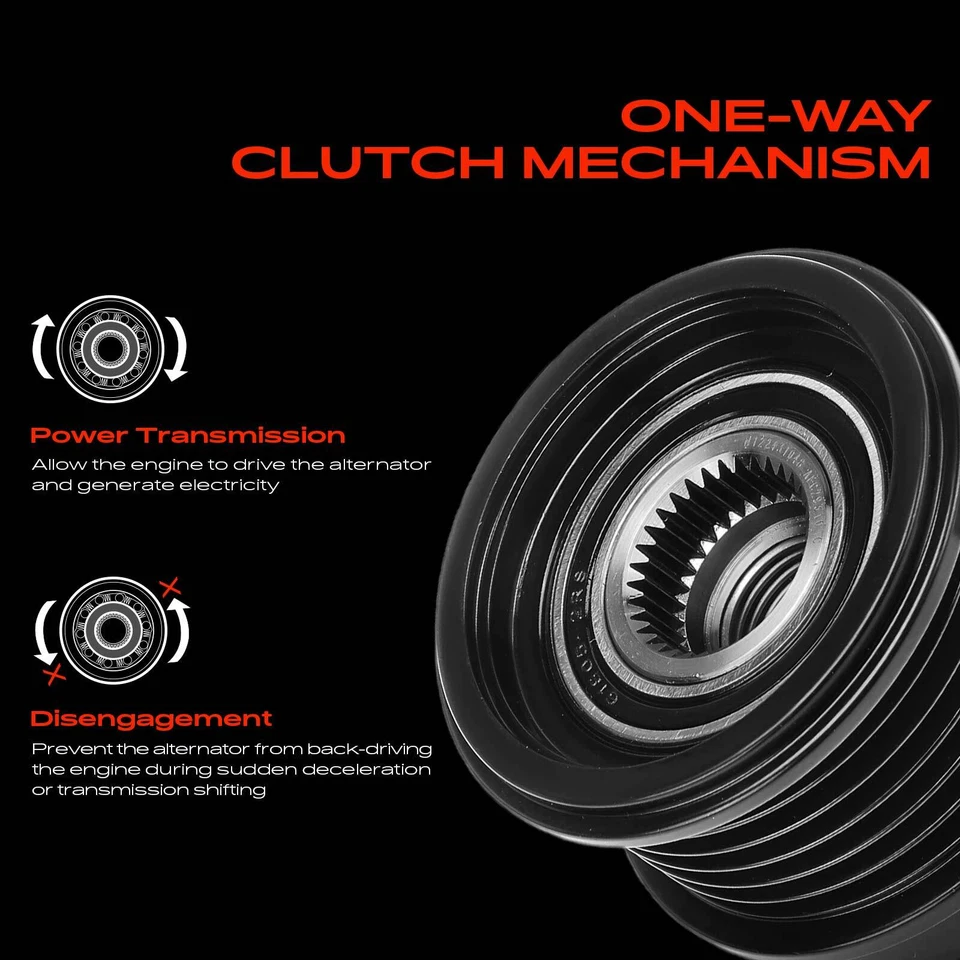 Embrague rueda libre alternador para INFINITI Q50 Q60 Mercedes-Benz C300 C350e E300 Foto 3 de 4