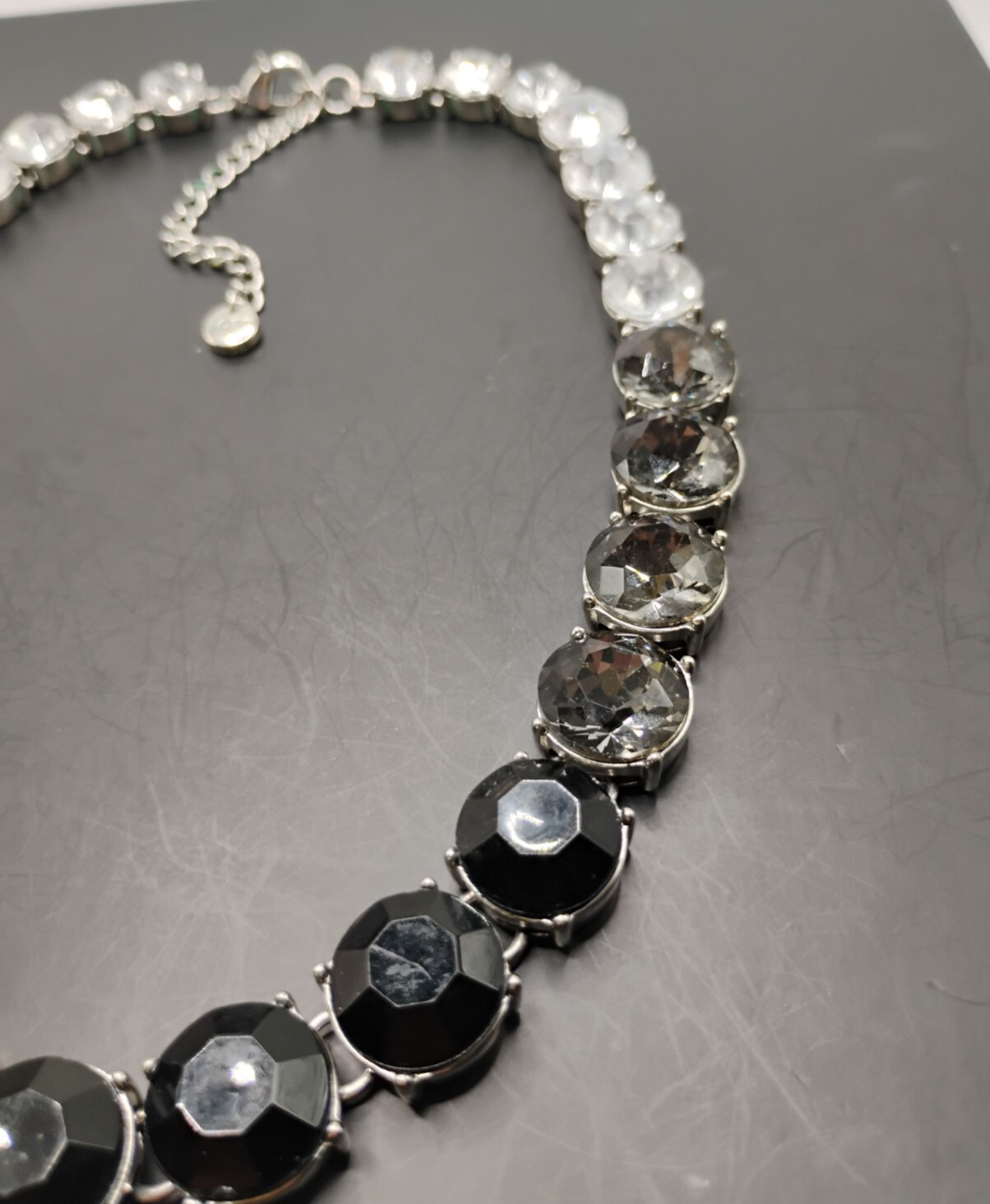 Vintage Loft Signed Statement Rhinestone Necklace - image 5