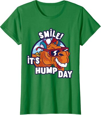 Camel Smile It's Hump Day Funny Camel Sunglasses Ladies' Crewneck T-Shirt