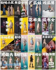 1/64 1/43 Beauty Girl Man Scene Miniatures Figures Model For Cars Vehicles Toys