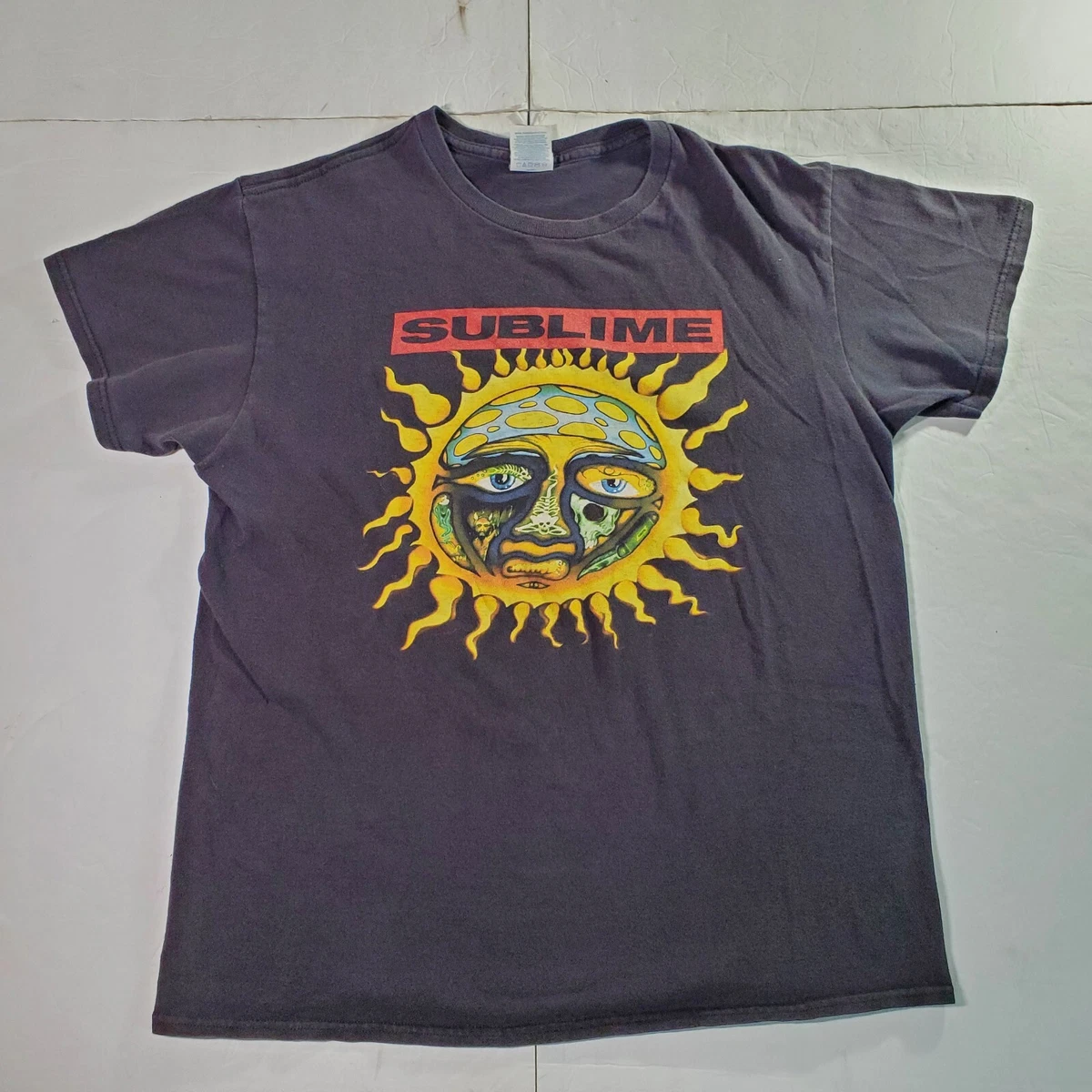 Y2K Sublime Sun Logo T Shirt Mens Sz Medium Rock Band Reggae *minor Distressing*