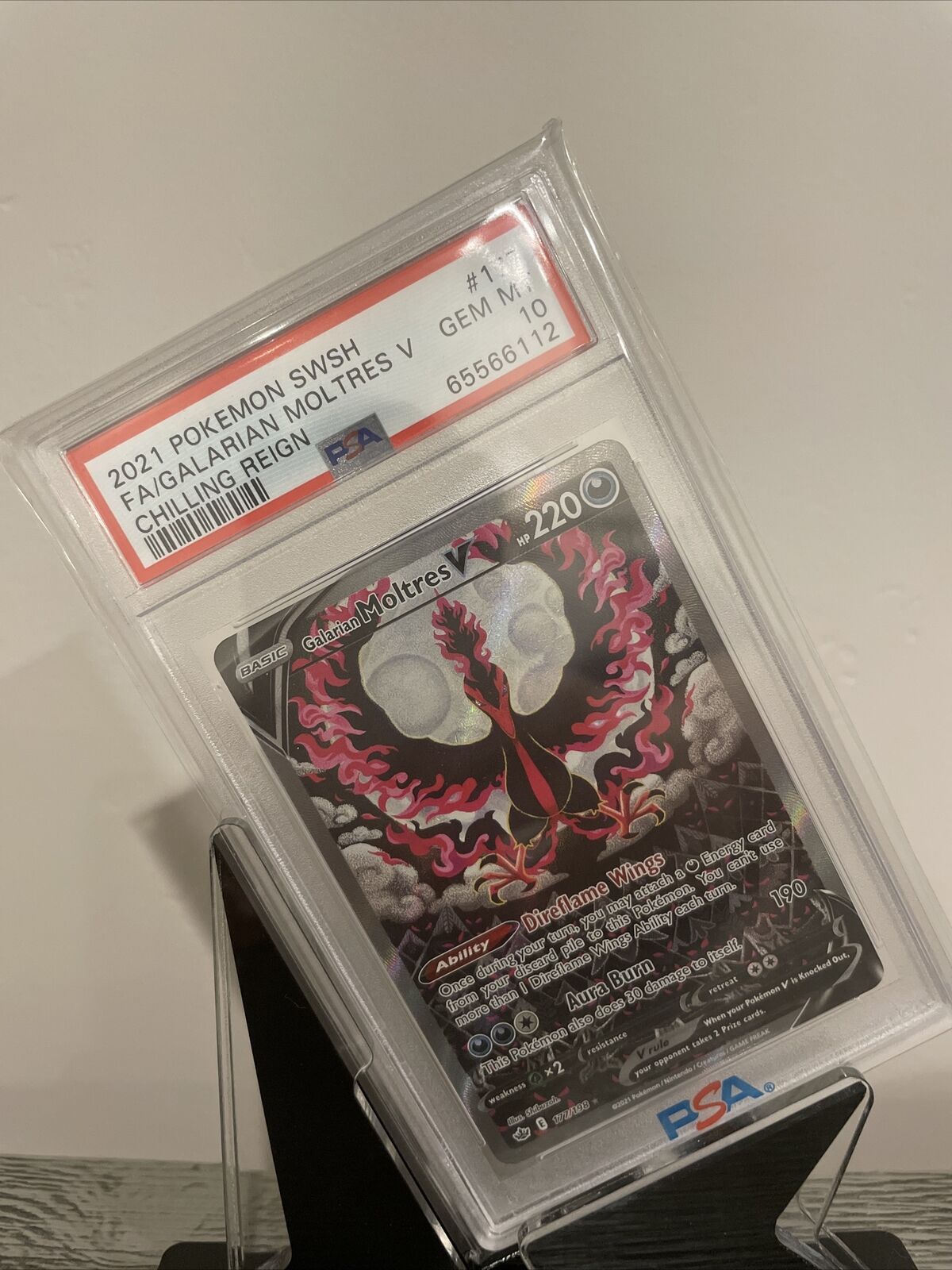 Galarian Moltres V Alternative Art Chilling Reign PROXY Super 