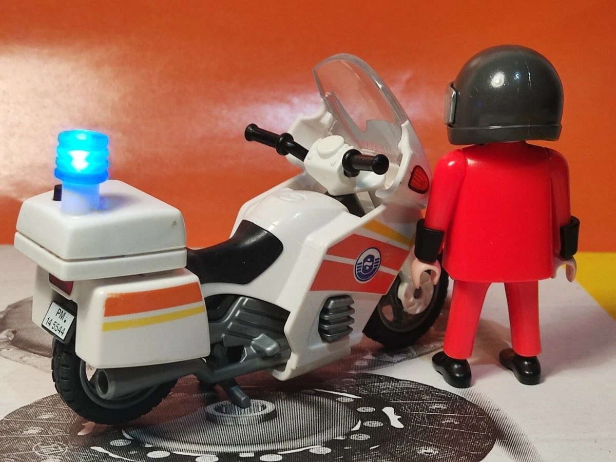 PLAYMOBIL FIGURE BIKER RESCUE NURSE DOCTOR AMBULANCE MOTORCYCLE