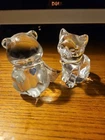 Fenton September  Birthstone Bear 3 1/2in Tall  Fenton Cat Figure