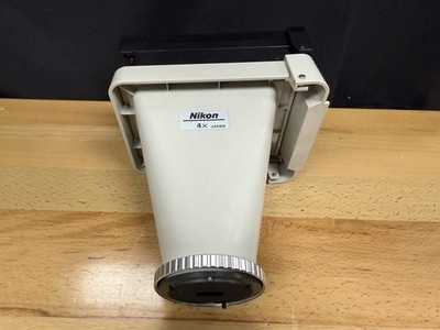 Nikon 4X Polaroid Instant Film Back Microscope Camera Attachment Japan