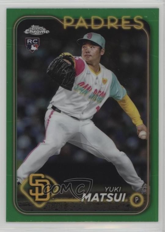 2024 Topps Chrome Update Green Refractor /99 Yuki Matsui #USC187 Rookie RC 18ul