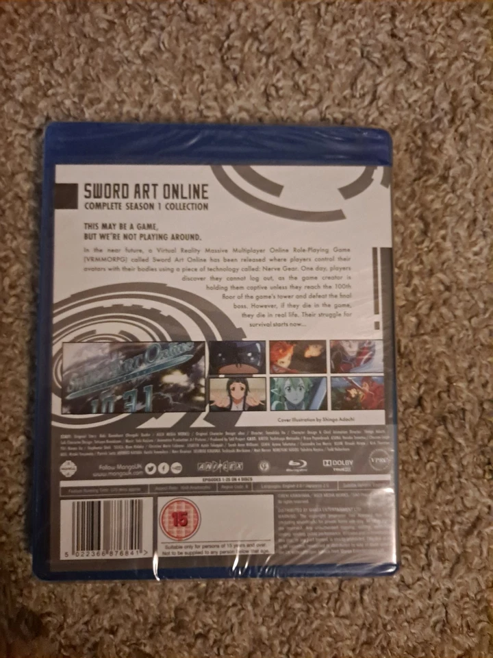 SWORD ART ONLINE Complete Season 1 Collection Blu-Ray (Region B/Not USA) - Image 2 of 2