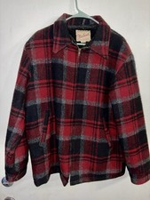 Men s Woolrich Plaid Wool Jacket Made in USA Size M