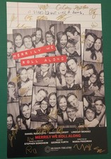 Signed Merrily We Roll Along Broadway Window Card Show Poster