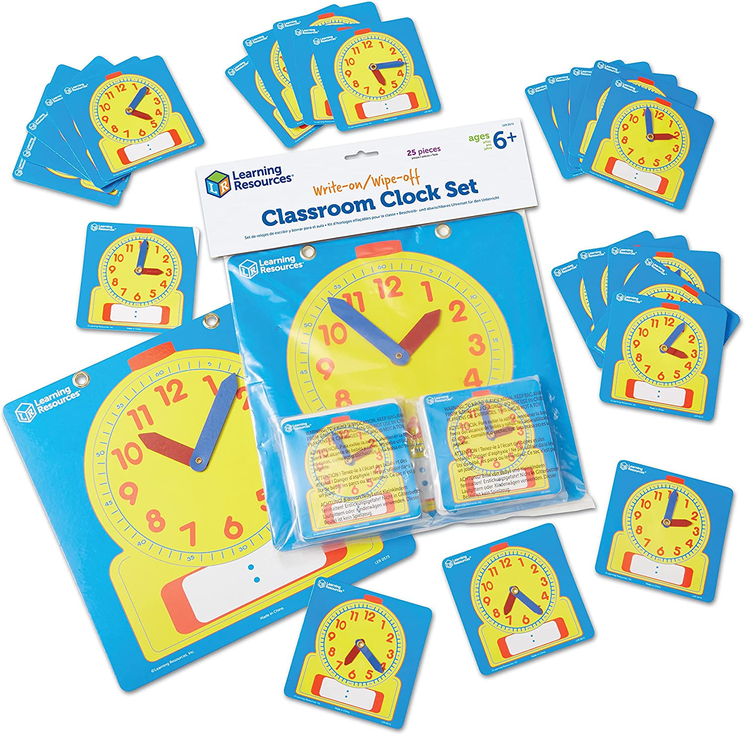 Classroom Set - 25 Pieces, Ages 6+ Laminated Dry-erase, Teac