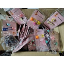 Large Lot Closeout Kids Hair Clips and Ties - 50 pieces NIP
