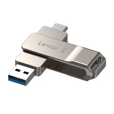 64GB USB-C Flash Drive, Dual USB 3.2 Gen 1, Metal Swivel Design Thumb Drive