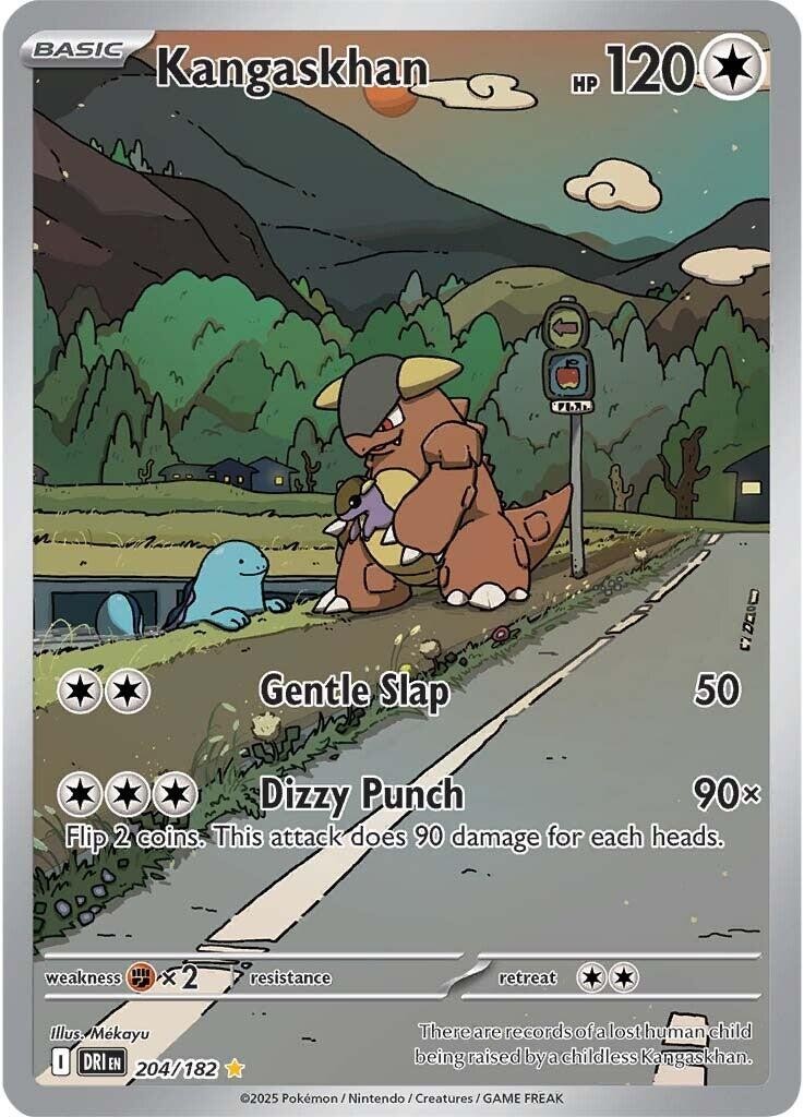 Pokemon Kangaskhan Holofoil DRI 204/182 NM Illustration Rare EN