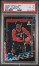 2023 Scoot Henderson Donruss Optic Nebula Choice 1/1 Rookie