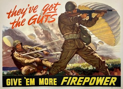 Original Vintage Poster Dean Cornwell 1943   They've Got Guts