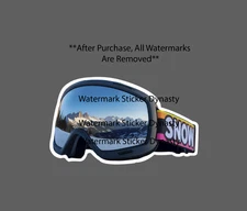 Ski Goggles Sticker Waterproof Decal Skiing Skier Snowboard Mountain Gift NEW
