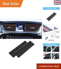 Customizable 20 PCS Black Car Air Vent Strips for Straight Grilles, 7.87 In