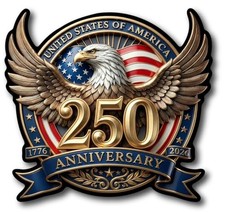 USA 250th Anniversary 1776-2026 America 250 Semiquincenten Sticker