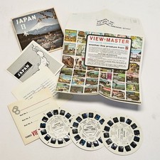 Vintage VIEW MASTER Japan 3 Reels Packet  21 Full Color 3D Pictures w/ Booklets