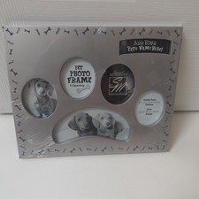 Pet Photo Frame Dog Bone Border Silver-tone 8 x 10 NEW