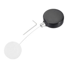 1.8ft Retractable Cable Security Lock with Round Patch Wrench, Black