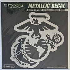 United States Marines Military Decal Sticker, Die Cut, 12 Inch, Chrome...