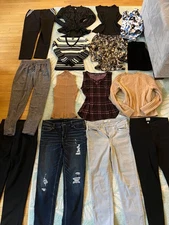 15P Women's Fall Winter Clothing Lot Jeans Brand Name Casual Work Dress