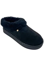 Clean Boss Women's Joy Glamorous Cozy Slippers  Black
