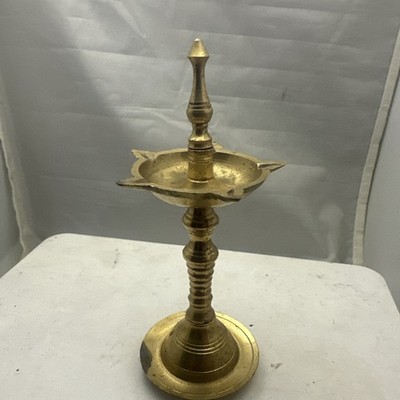 Brass Kerala Samai Standing Deepak for Puja Traditional Oil Lamp Diya 5Inch 1pcs