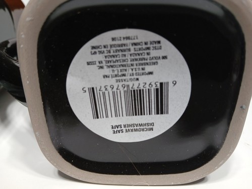 Royal Norfolk schwarz & braun quadratisch Kakao Kaffeebecher Tasse 5" hoch - 14 Unzen (4 Stck.) - Bild 6 von 10