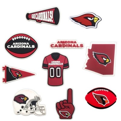 Arizona Cardinals Football Croc Shoe Charms Set of 10
