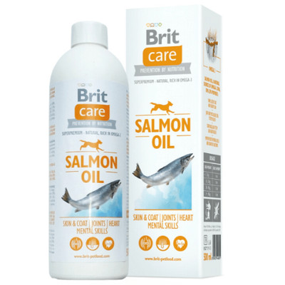 500 ml BRIT Care Salmon Oil natürliches Lachsöl für Hunde schönes gesundes Fell