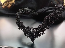 Black Laqured Viking Crown. Fae Gothic LOTR Cosplay Fairy Bridal Tiara
