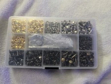 Leather Rivets Double Cap Tubular Metal Studs...