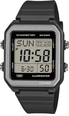 Casio W-221H-1AJF Digitaluhr Schwarz Harz 10 Jahre Batterie WR50m Japan Neu