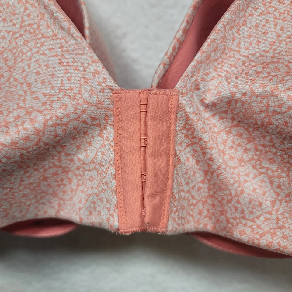 Sujetador Balconette Cacique Ligeramente Forrado Espalda Suave 44DDD Rosa Patrón Geométrico  Foto 4 de 4
