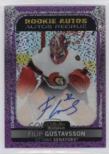 2021-22 O-Pee-Chee Platinum Rookie Violet Pixels Filip Gustavsson #R-FG Auto q2c
