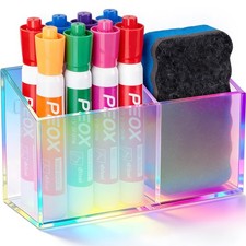 Magnetic Dry Erase Marker Holder for Whiteboard,Non-slip Acrylic Magnet Pen H...
