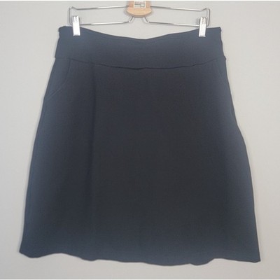 Betabrand Skort Womens XL Active Stretch Ponte Skirt Shorts Pocket Black